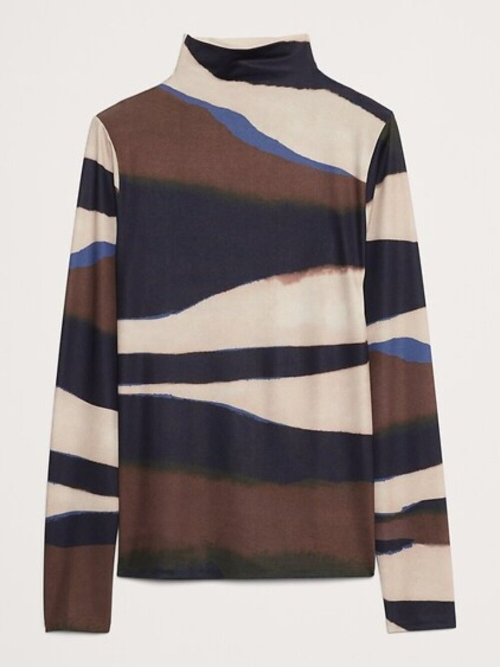 Banana Republic Stretch Jersey Turtleneck Top Size Large EUC